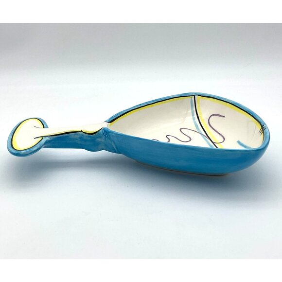 Clay Art Martini Glass Shaped Olive or Bar Snack Ceramic Serving Dish - Picture 3 of 5